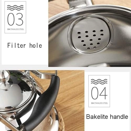 Tea Kettle - 304 stainless steel 1200 milliliter