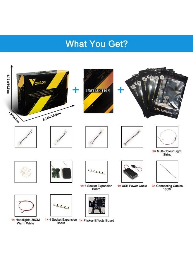 Led Light Kit - Compatible with Lego Christmas Tree 40573 Music Version