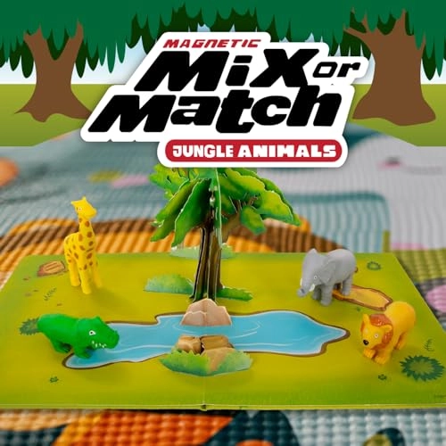 Mix or Match Mini Jungle Animals Toy Set - 3 years and up 28 pieces
