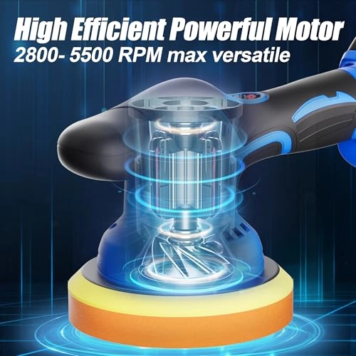 Cordless Car Buffer Polisher - 1580W 5" 6"