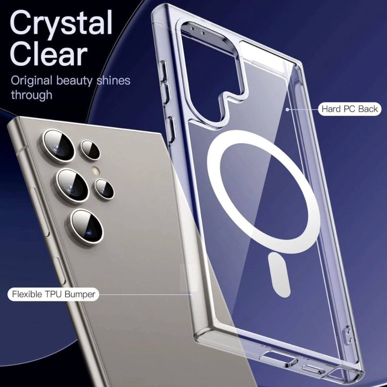 Clear MagSafe Case for Galaxy S24 Ultra