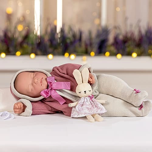 La Baby Reborn Baby Doll - 17" Soft Weighted Body Closed Eyes Gift Set Ages 2+