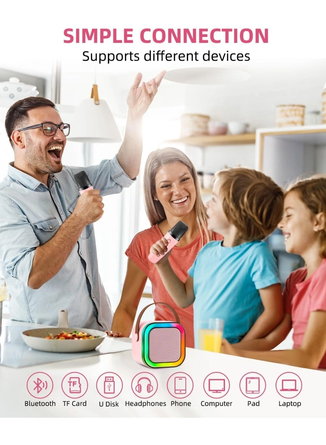 WAHA TOYS Mini Bluetooth Karaoke Machine - 4 years to 12 years+