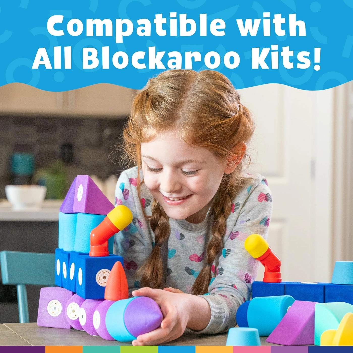 Magnetic Foam Bath Building Blocks - 50-Piece Trunk Set Multicolor