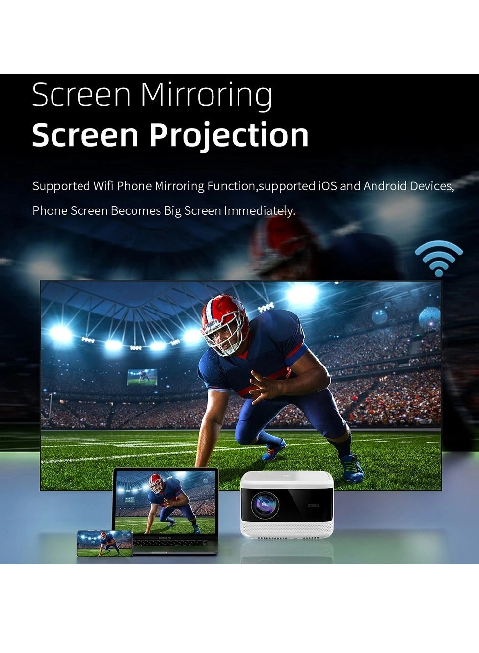 Portable Projector 1pc, White 4