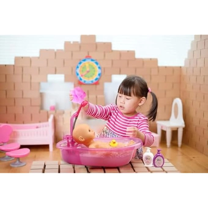 Generic Baby Doll Bathtub Set - Working Shower Head ASSORTED COLOR