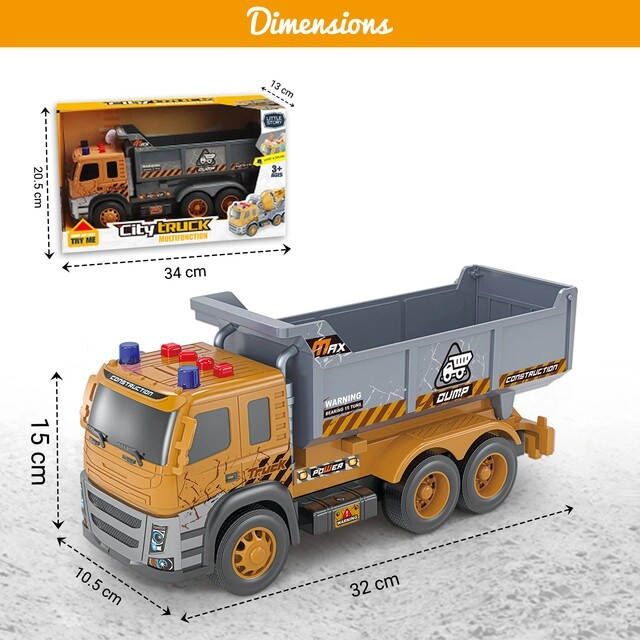 Inertial Engineering Dumping Truck - Included 3*AG13 Cell Battery Suitable for 3 years & above