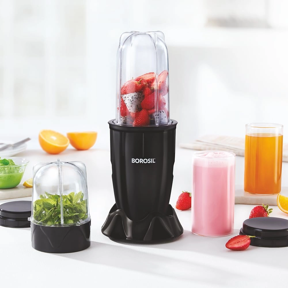 NutriFresh Mini-Blender & Grinder - Portable Black
