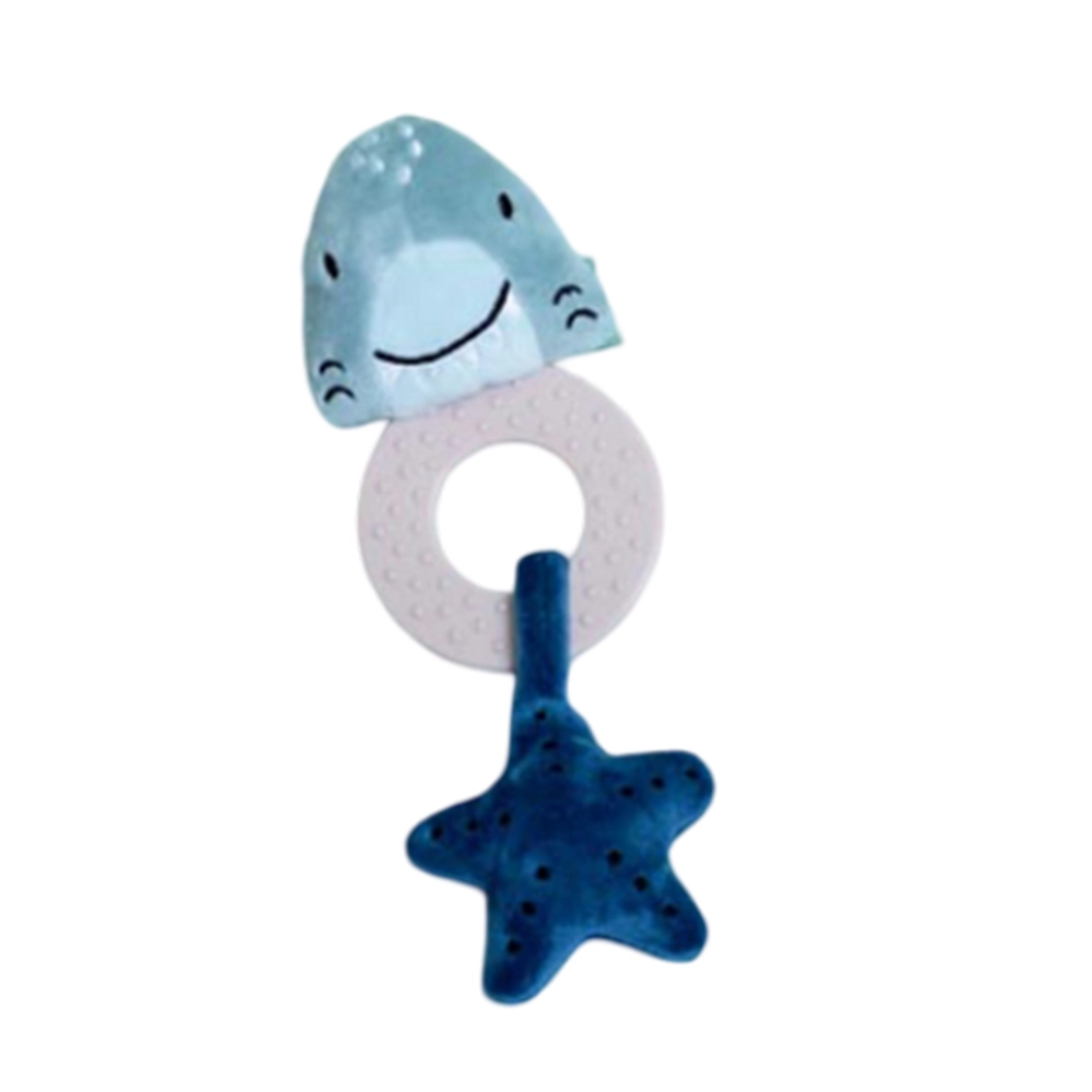 Teething Toy - Mr. Shark - Soft silicone Crinkly attachments