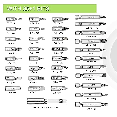 Electric Screwdriver - 3.6V Rechargeable 35 Bits