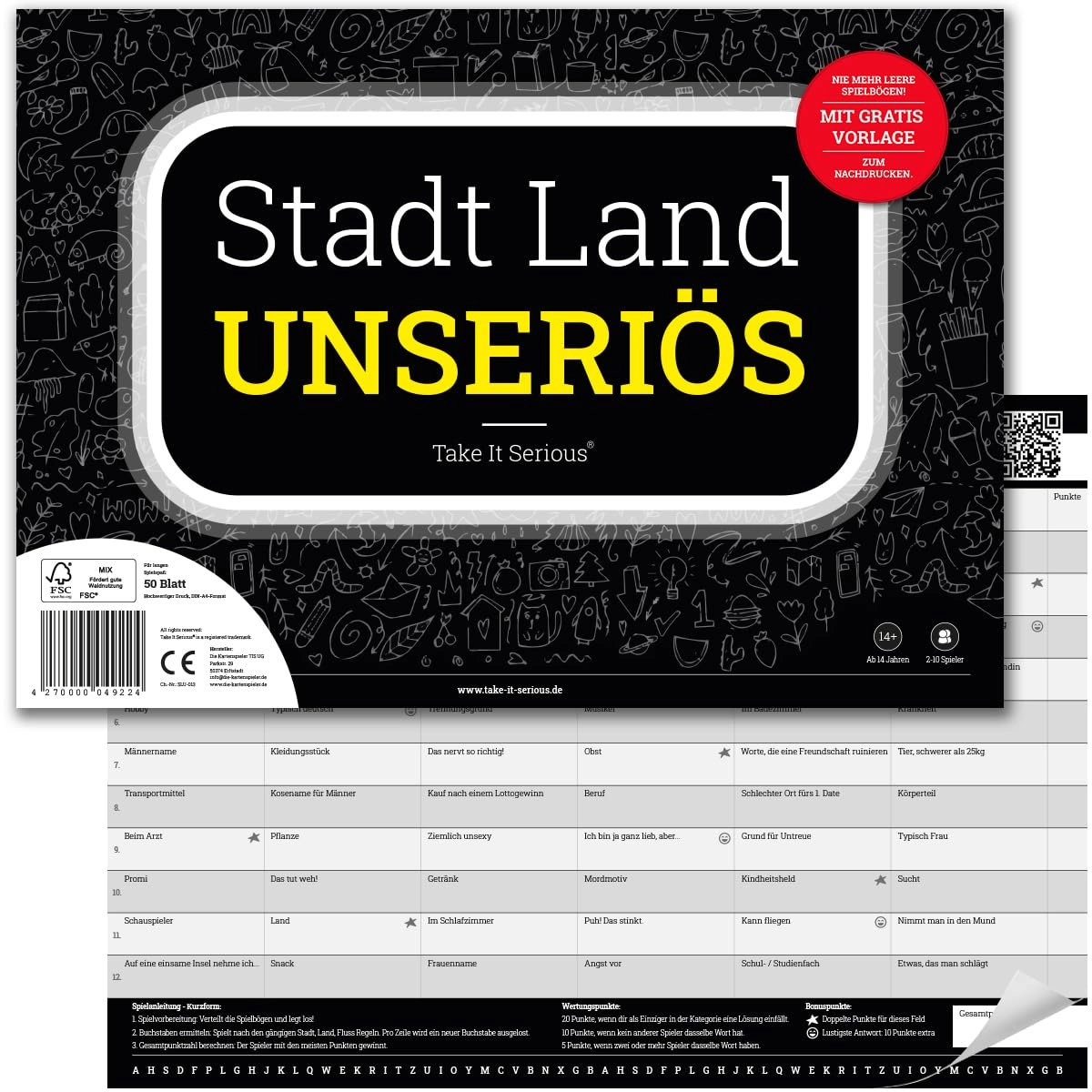 Take It Serious City Country Unreputable - German 12 years and up