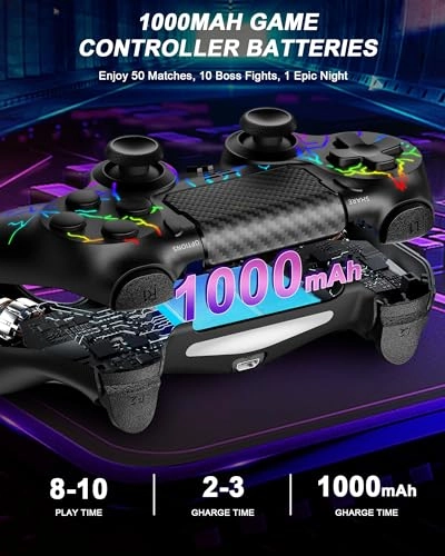 Wireless Controller - RGB BLACK PS4 PS4 Slim PS4 Pro PC