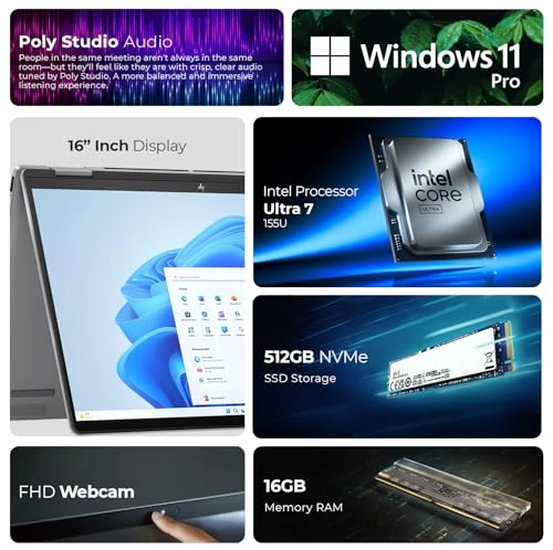 Envy x360 - 16'' 512GB 16GB Intel Ultra 7-155U