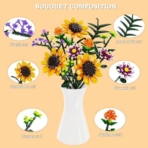 Sunflowers Bouquet Building Set (F-C10259)