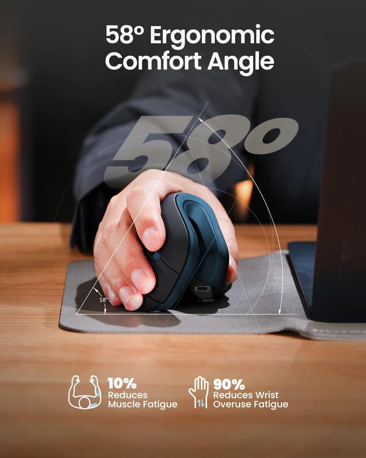 EM11 NL Ergonomic Vertical Mouse - Wireless