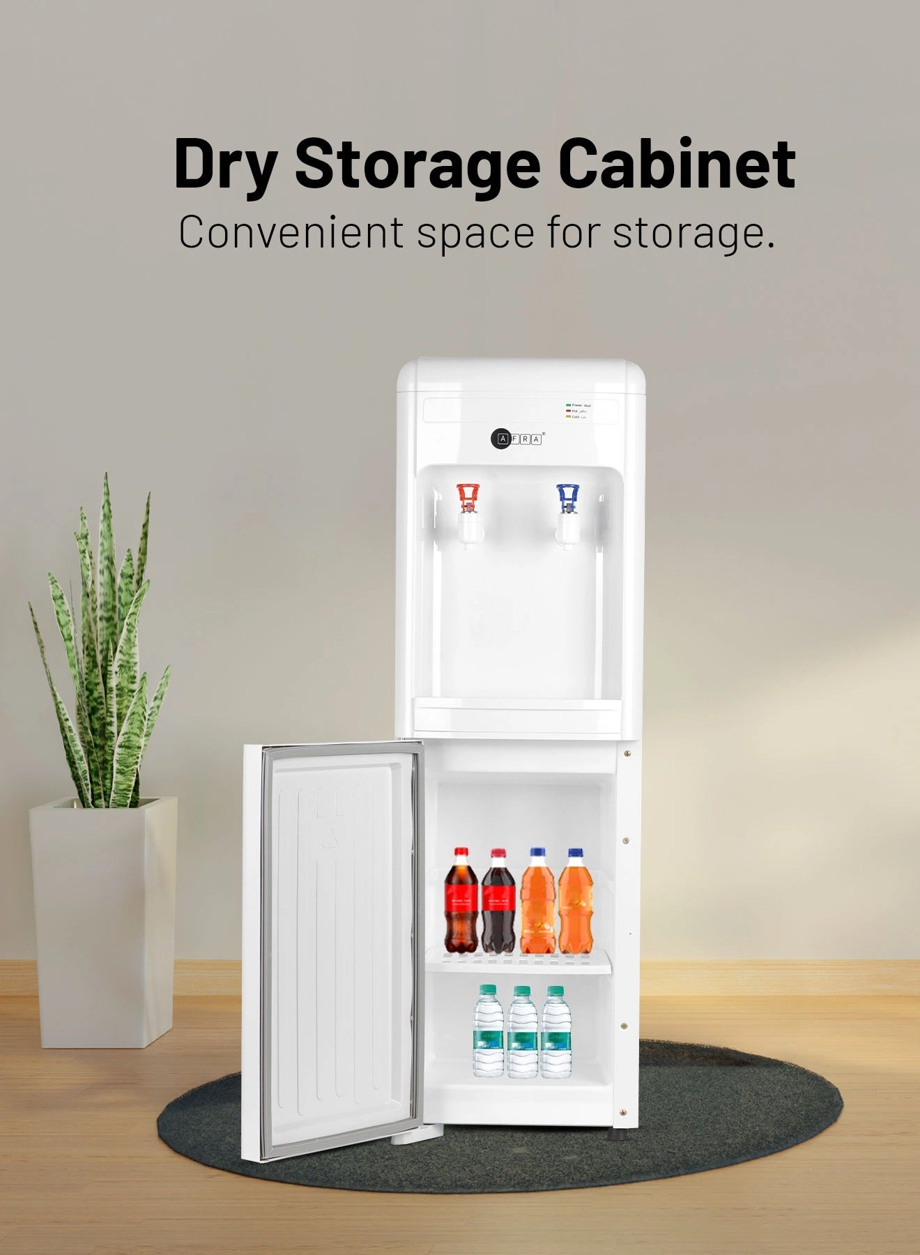 Water Dispenser with Dry Storage Cabinet - 5 L