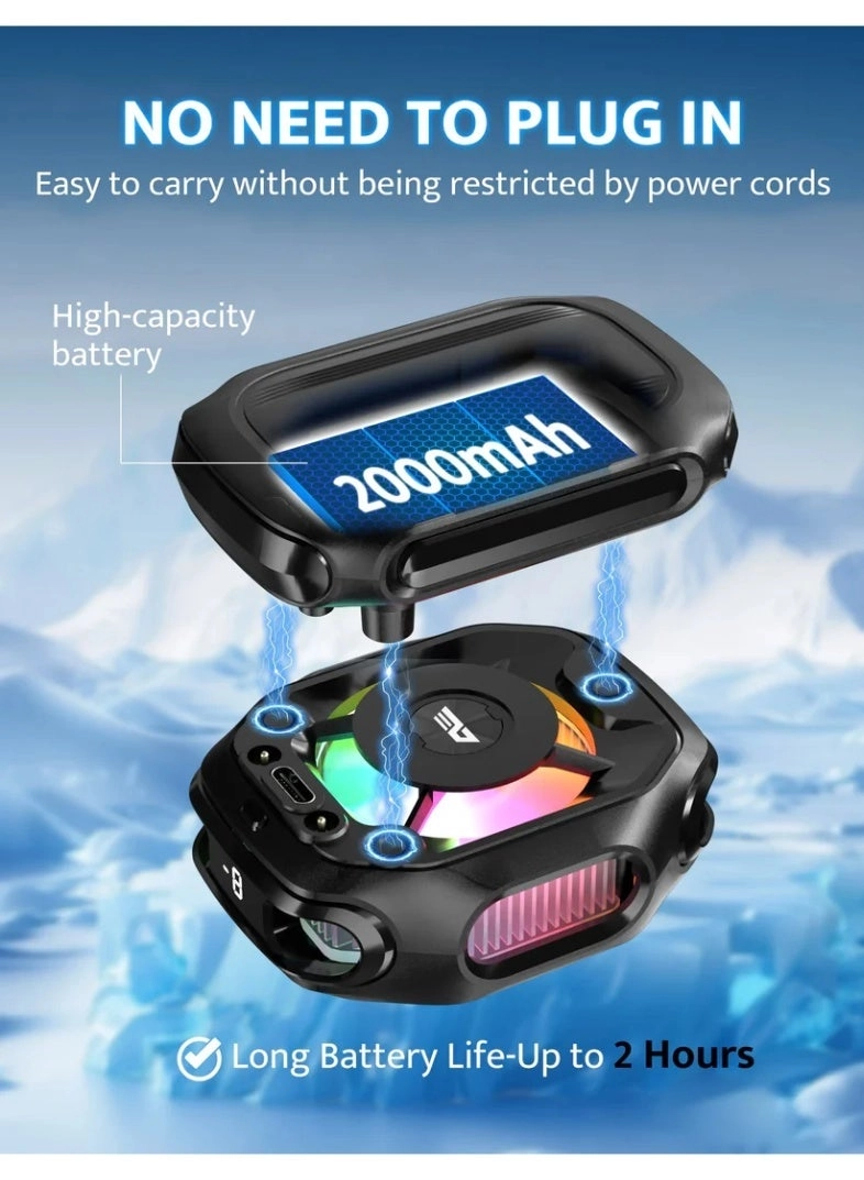 DK-GT - Magnetic Phone Cooler 2000mAh RGB