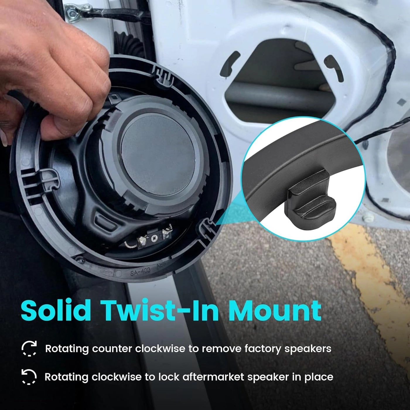 6.5 Inch Speaker Adapter Bracket Kit