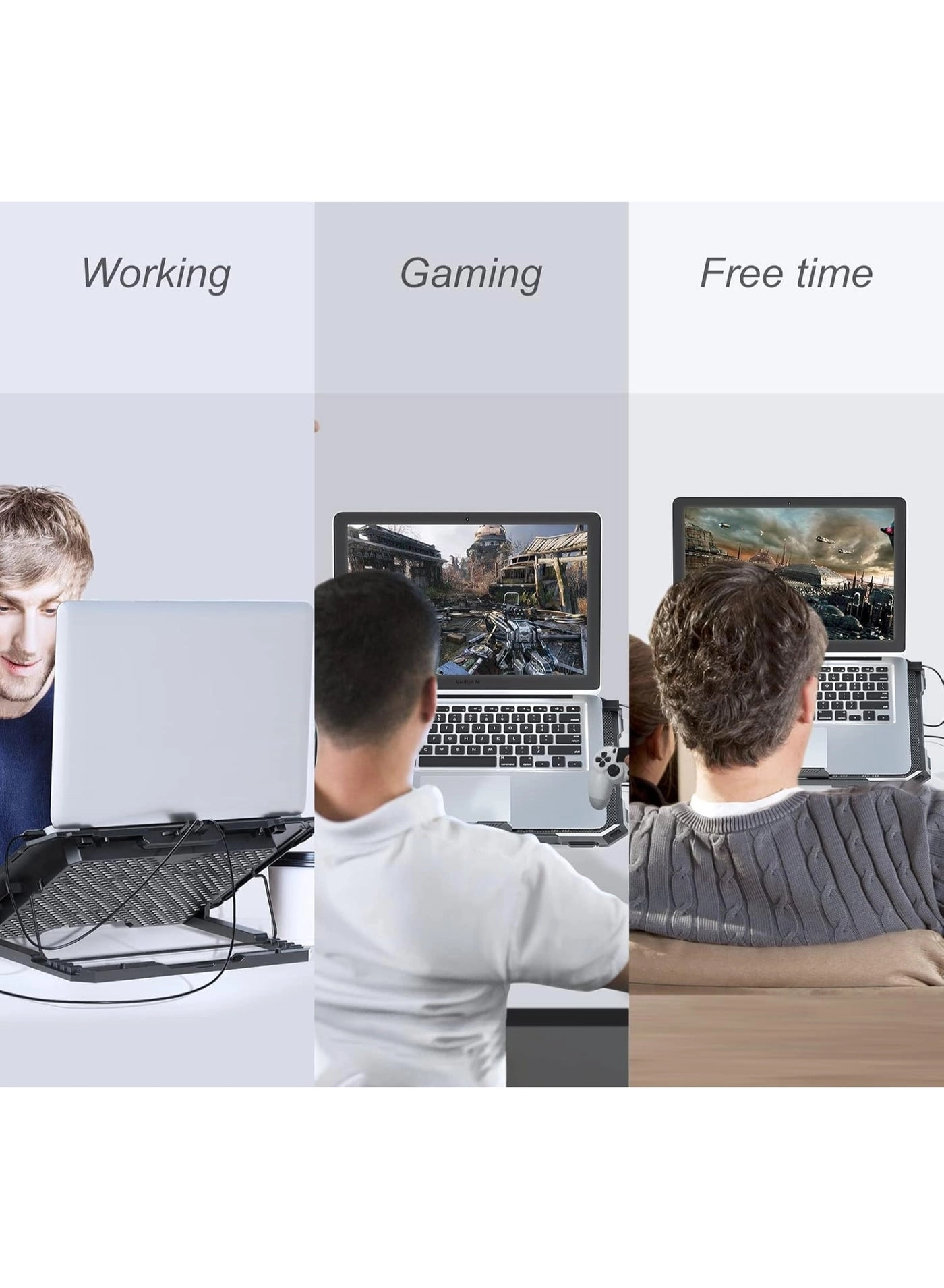 ICE COOREL Laptop Cooling Pad - 6 Fans 13-15.6 Inch