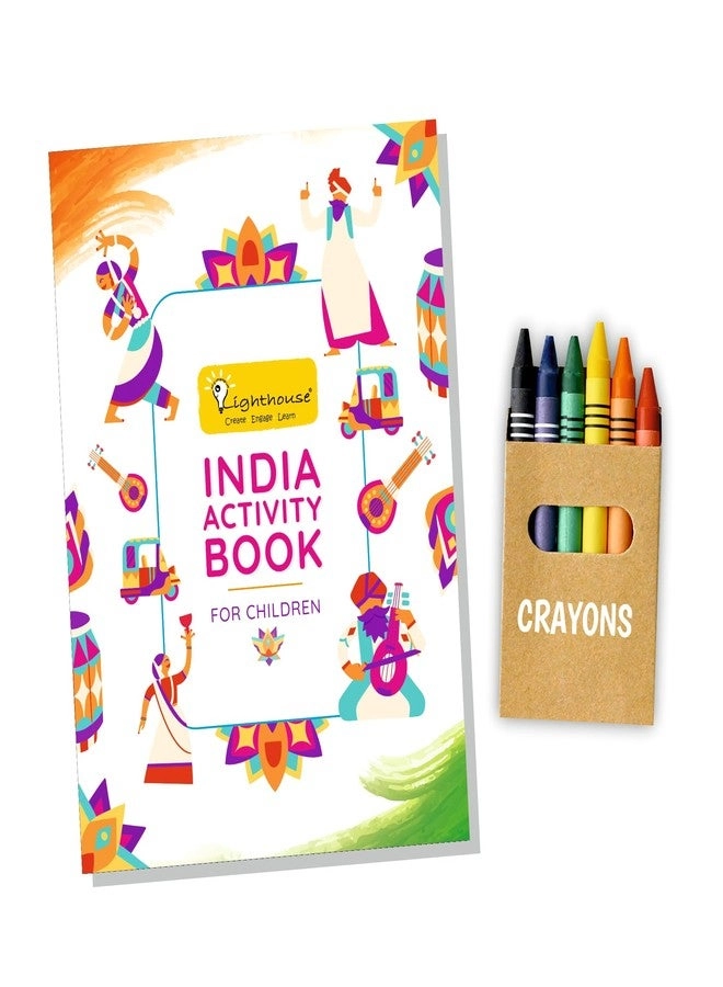 Children's Activity Book - Crayons India Theme