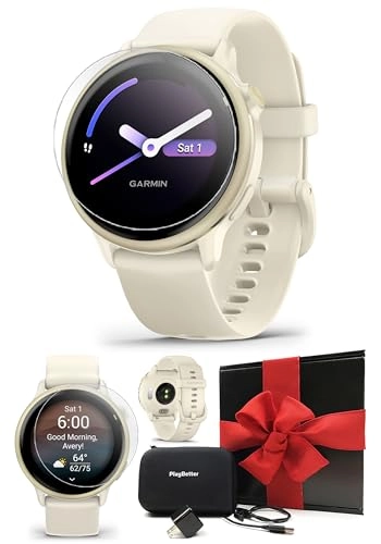 vivoactive 6 - AMOLED 11-Day Battery + HD Screen Protectors + Wall USB Adapter + Protective Hard Case + USB-C Charging Cable