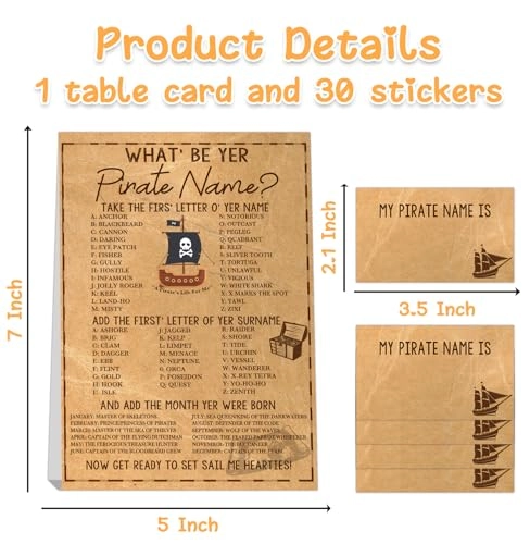 Pirate Birthday Decorations - 30 PCS Birthday