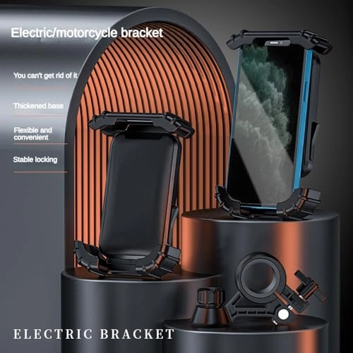 360° Rotating Bike Phone Holder - Handlebar Mount Fits 4.7-6.8 inches