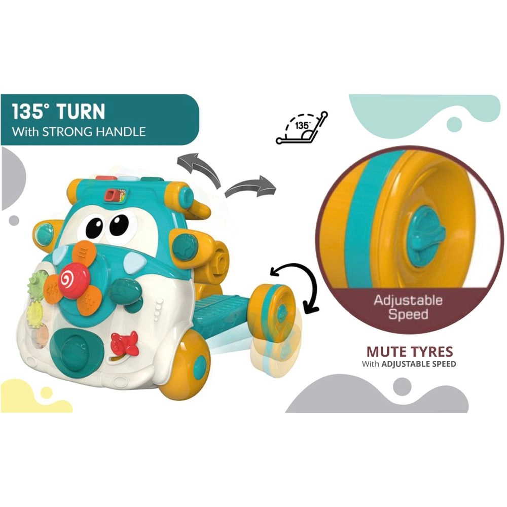 3-in-1 Baby Walker - Musical Keyboard Learning Table Mode