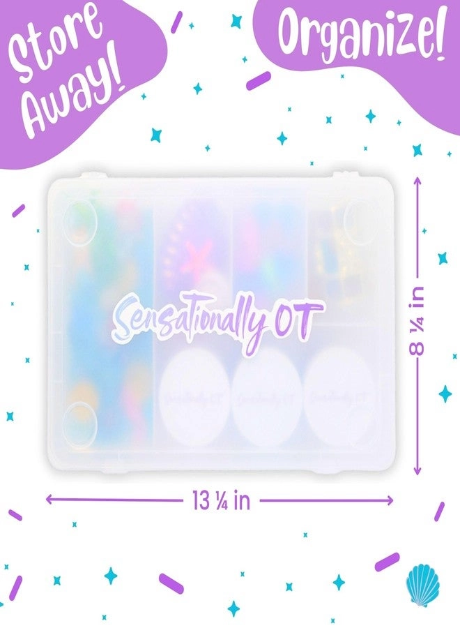 Mermaid Sensory Dough Kit - 3 Jars Cutters Stampers