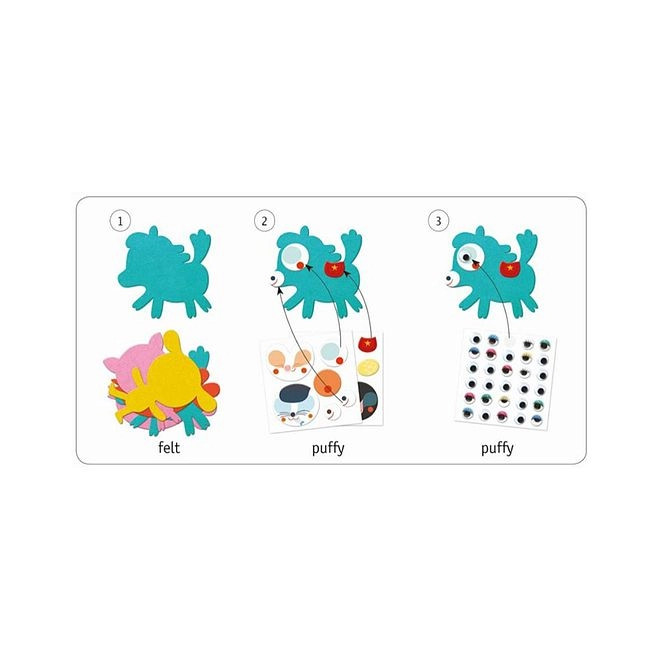 I Love Animals Sticker Book Puffy 7 pcs