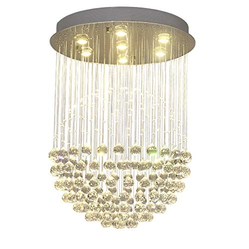 GU10 Round Crystal Chandelier - Dimmable