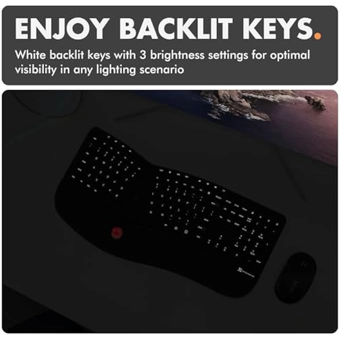 ERGONOMIC WIRELESS KEYBOARD - Wireless