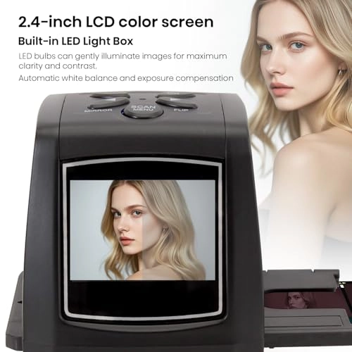 35mm Slide Scanner - 2.4-inch LCD 3600 dpi Portable