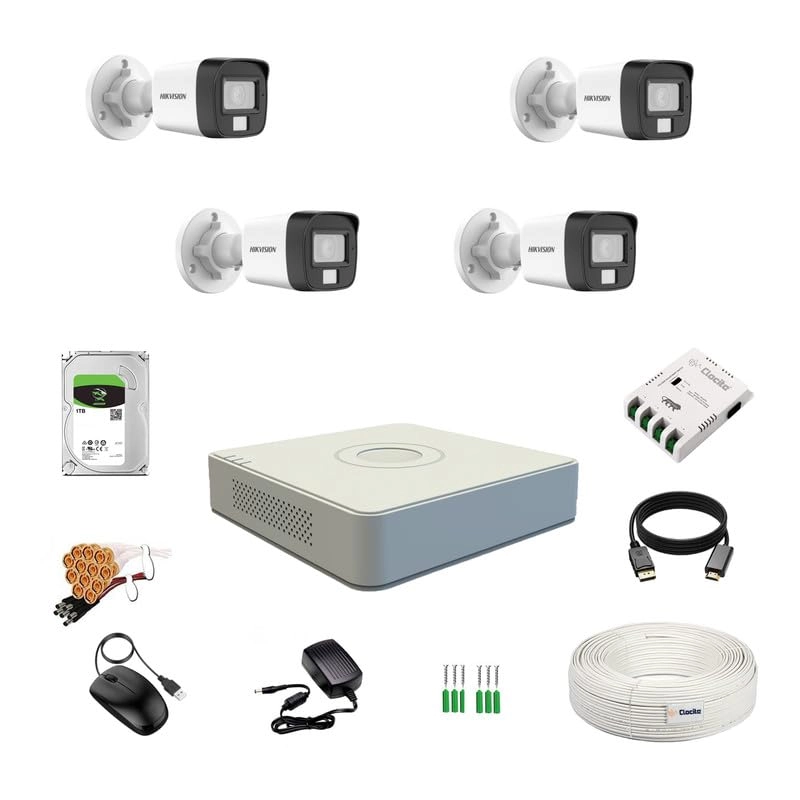 4CH DVR + 2MP Bullet Camera + 1TB Hard Disk + Cable Roll + 4CH Power Supply