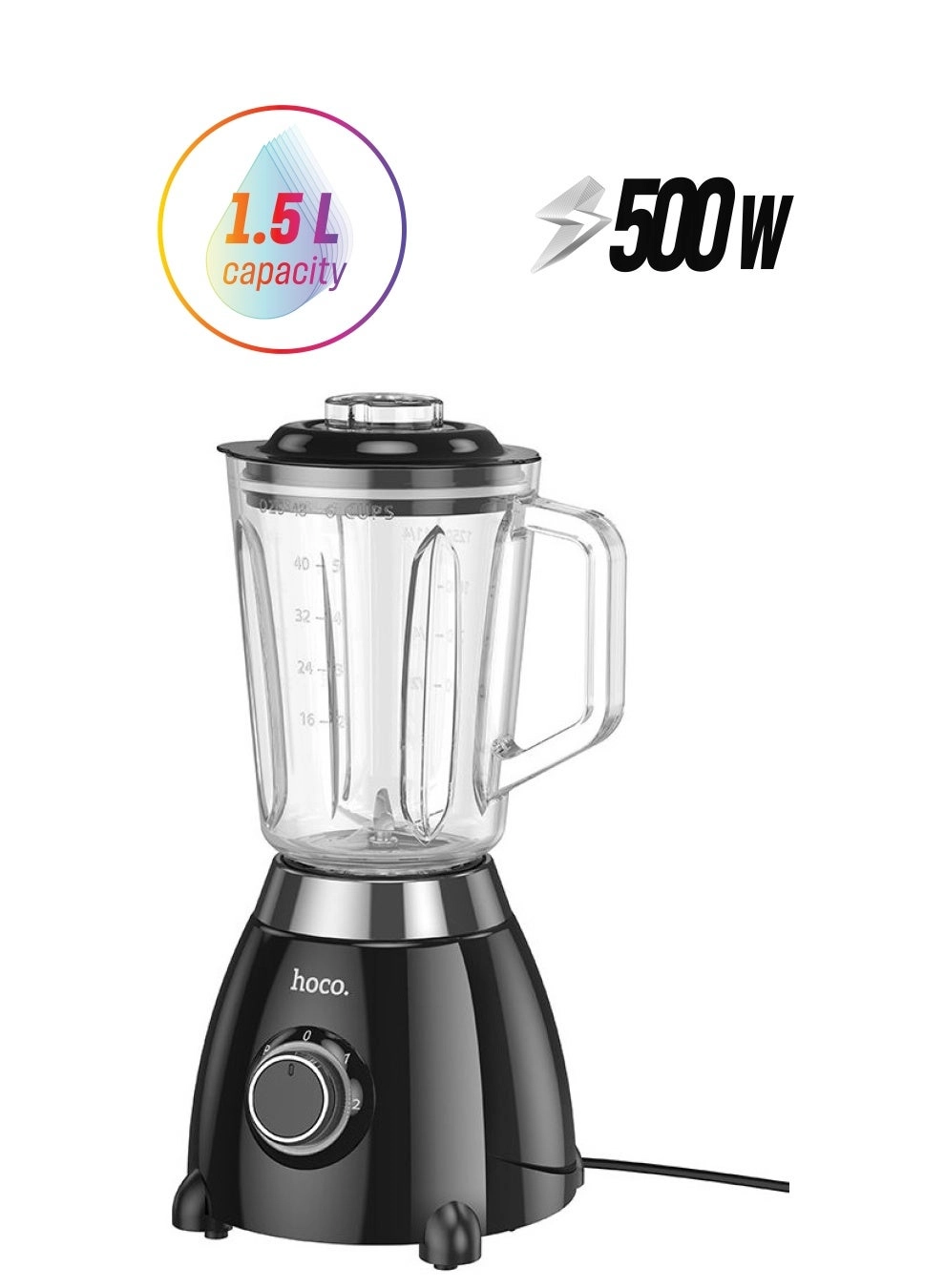 Hoco Electric Retro Juicer Maker Fruit Blender - 500W 1.5L