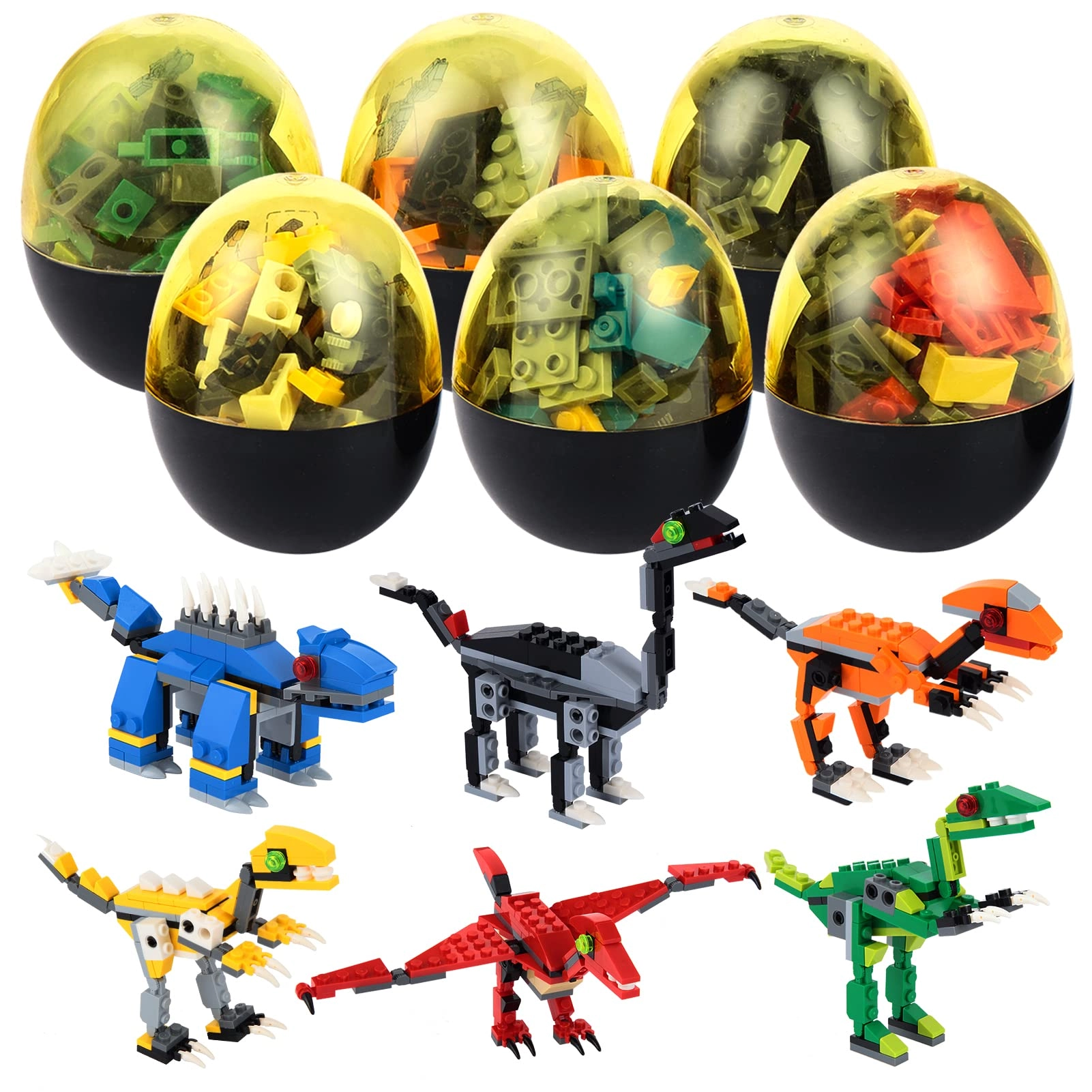MZA STORES Dinosaur Building Blocks - 6 pcs