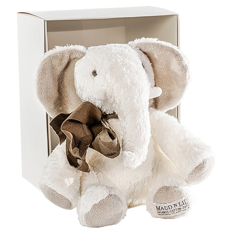 Maud n Lil Nellie The Elephant - Suitable for 0 month & above GOTS certified organic cotton and natural bamboo