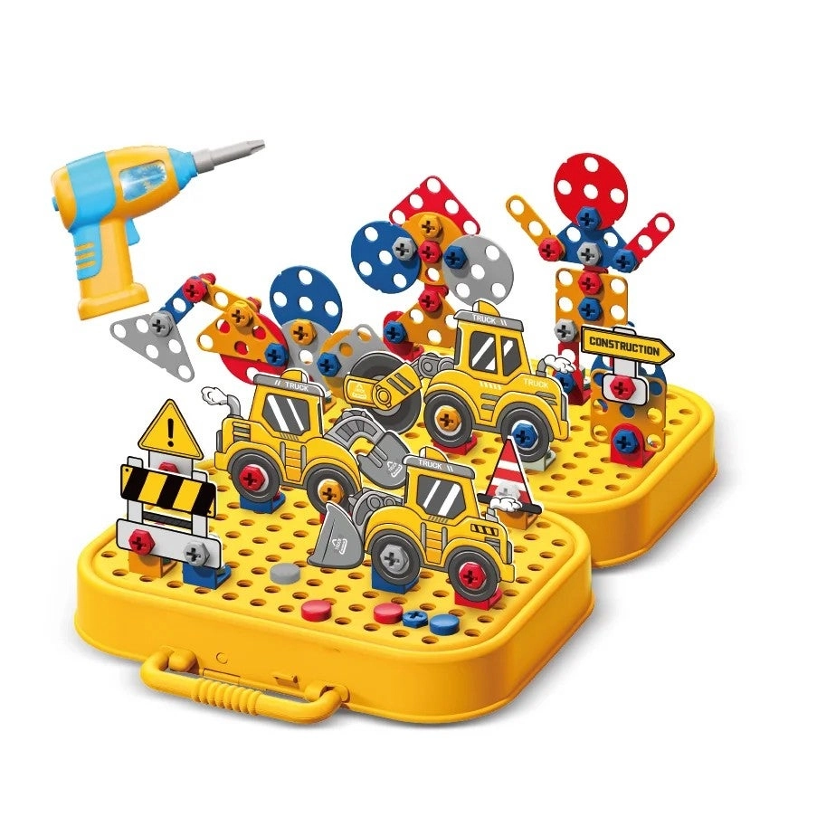 Assembling Building Block Toy - Electric drill Screw puzzle
