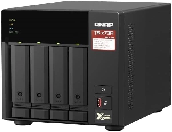 QNAP TS-473A + IronWolf 4-Bay 32TB - Bundle with 4X 8TB Seagate Wolf IronNAS HDDs