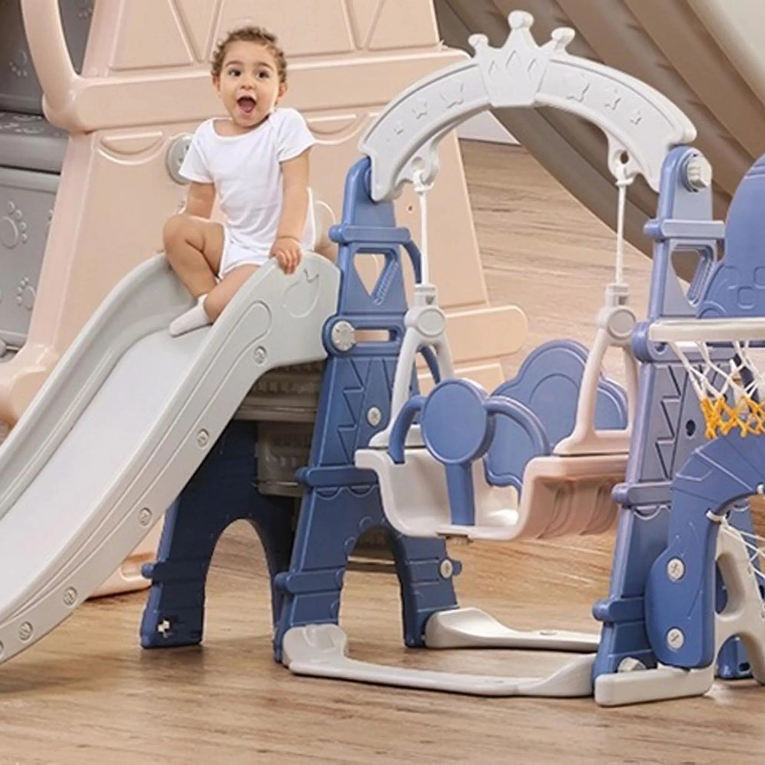 Slide And Swing 3-In-1 Activity Playset - Suitable for 2 years & above 160 x 115 x 160 cm