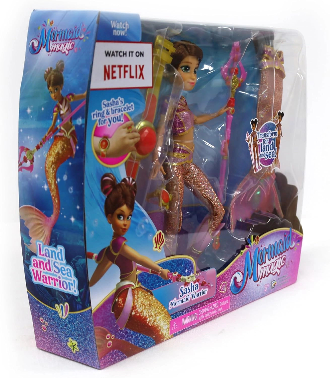 Sasha Warrior Doll - 9-Inches Land and Sea Transformation 2-in-1