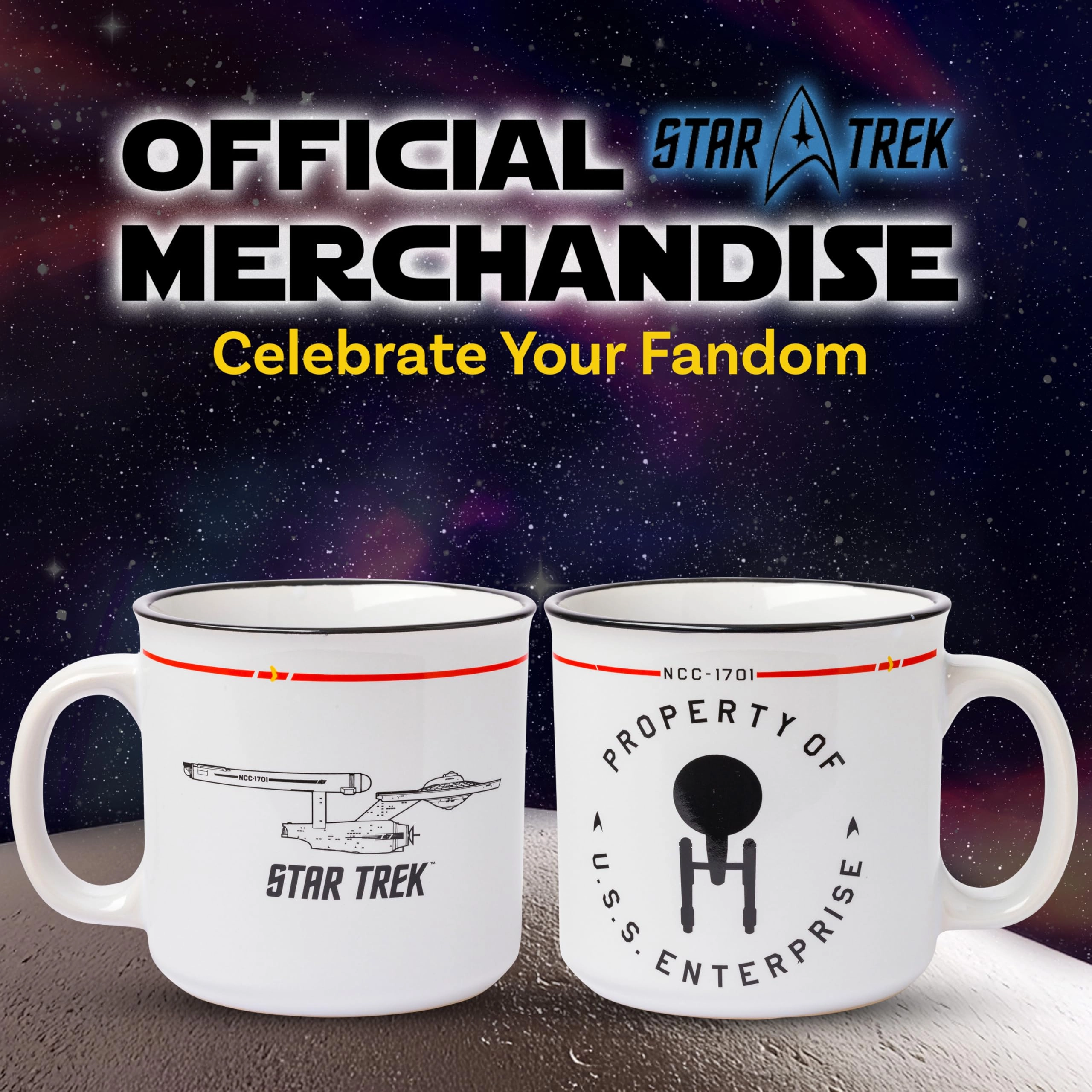 Star Trek NCC-1701 Property of The USS Enterprise Ceramic Mug - 1 pcs
