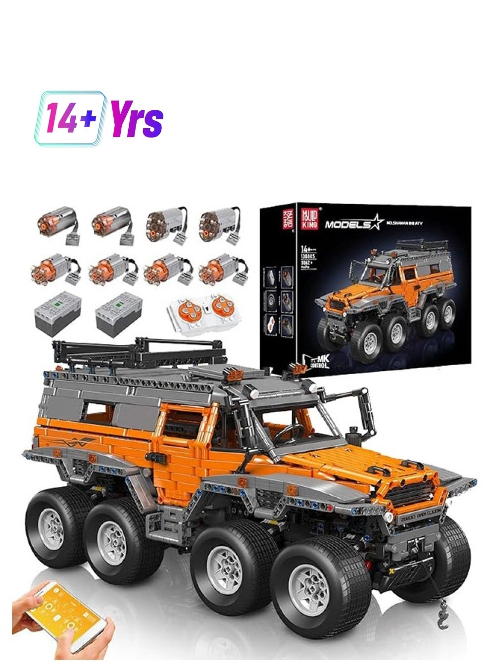 Off-Road Pickup Trucks (13088) - MOC Shaman 8x8 ATV APP Remote Control