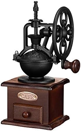 imavo Manual Coffee Grinder - Vintage Style Wooden Hand Crank