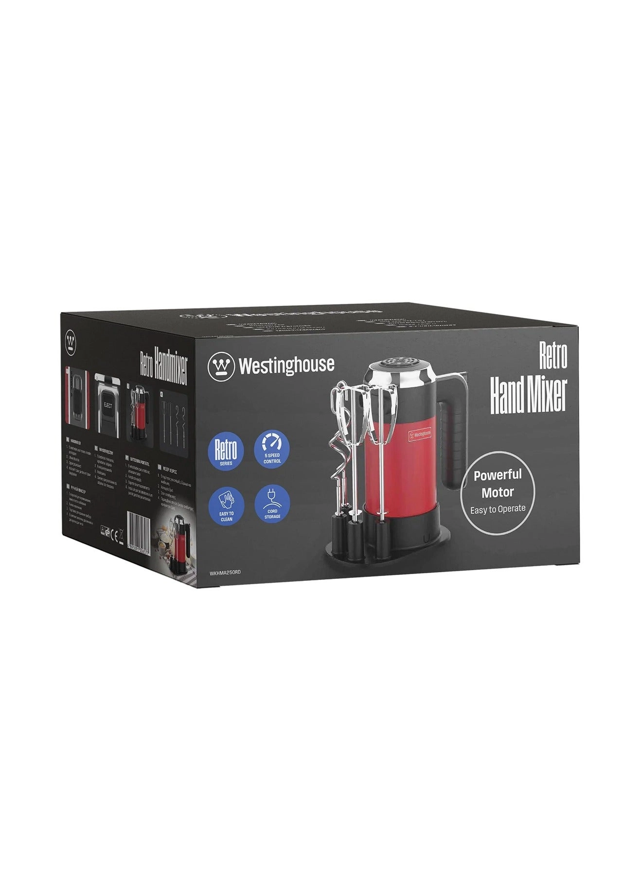 Retro Hand Mixer - 6-speed WHITE