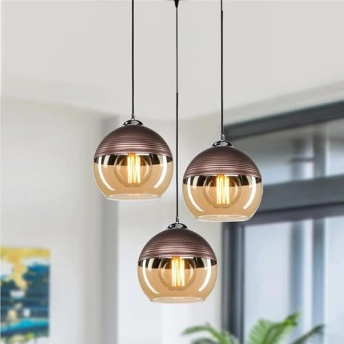 Hanging Luster Light - Pendant Black and Brown