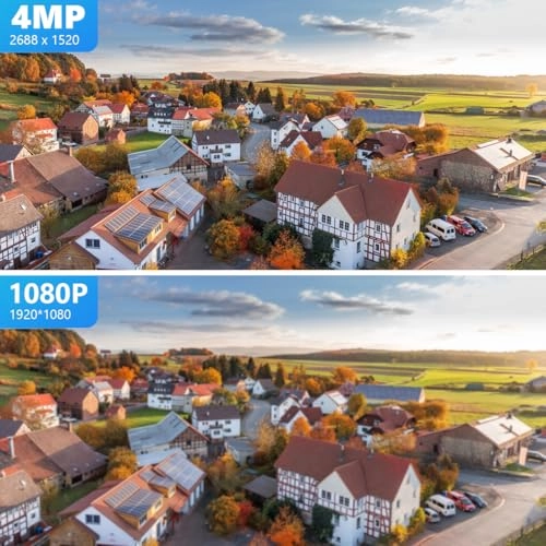 4MP Solar Security Camera System - 4PCS 10CH