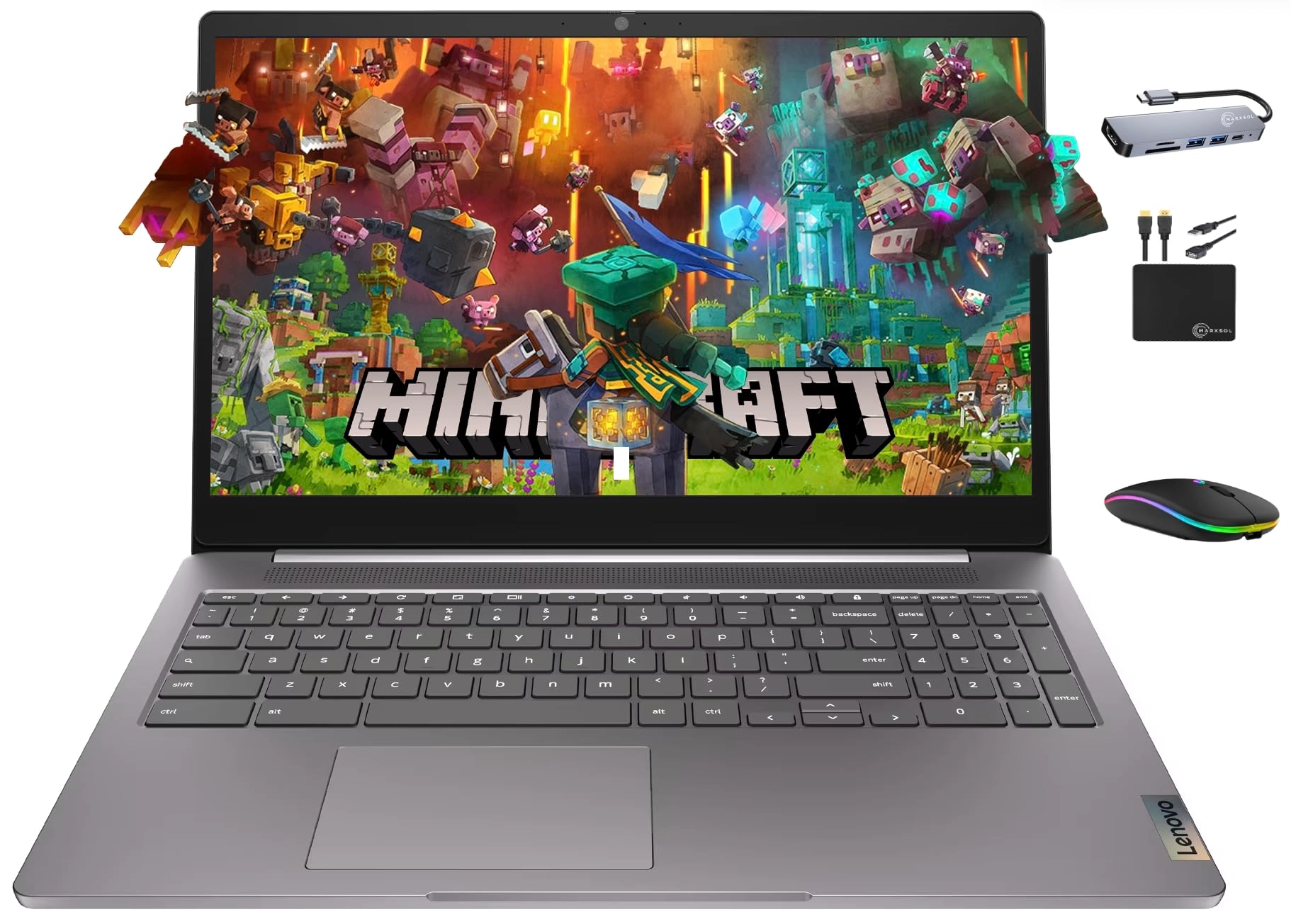 2025 Flagship IdeaPad 3i - 15.6'' Celeron N4500 4GB DDR4 320GB storage (64GB eMMC + 256GB memory card)