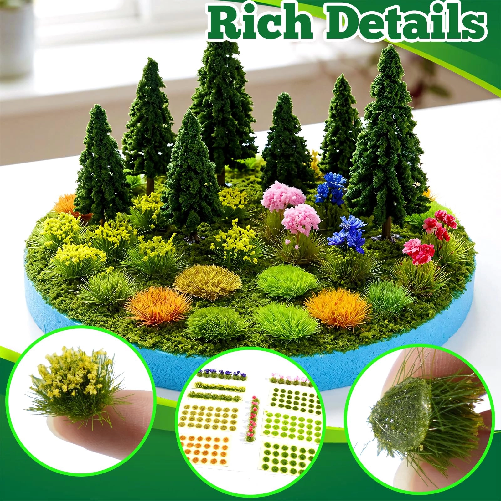 Static Grass Tufts - 175 1:35 1:48 1:72 1:87