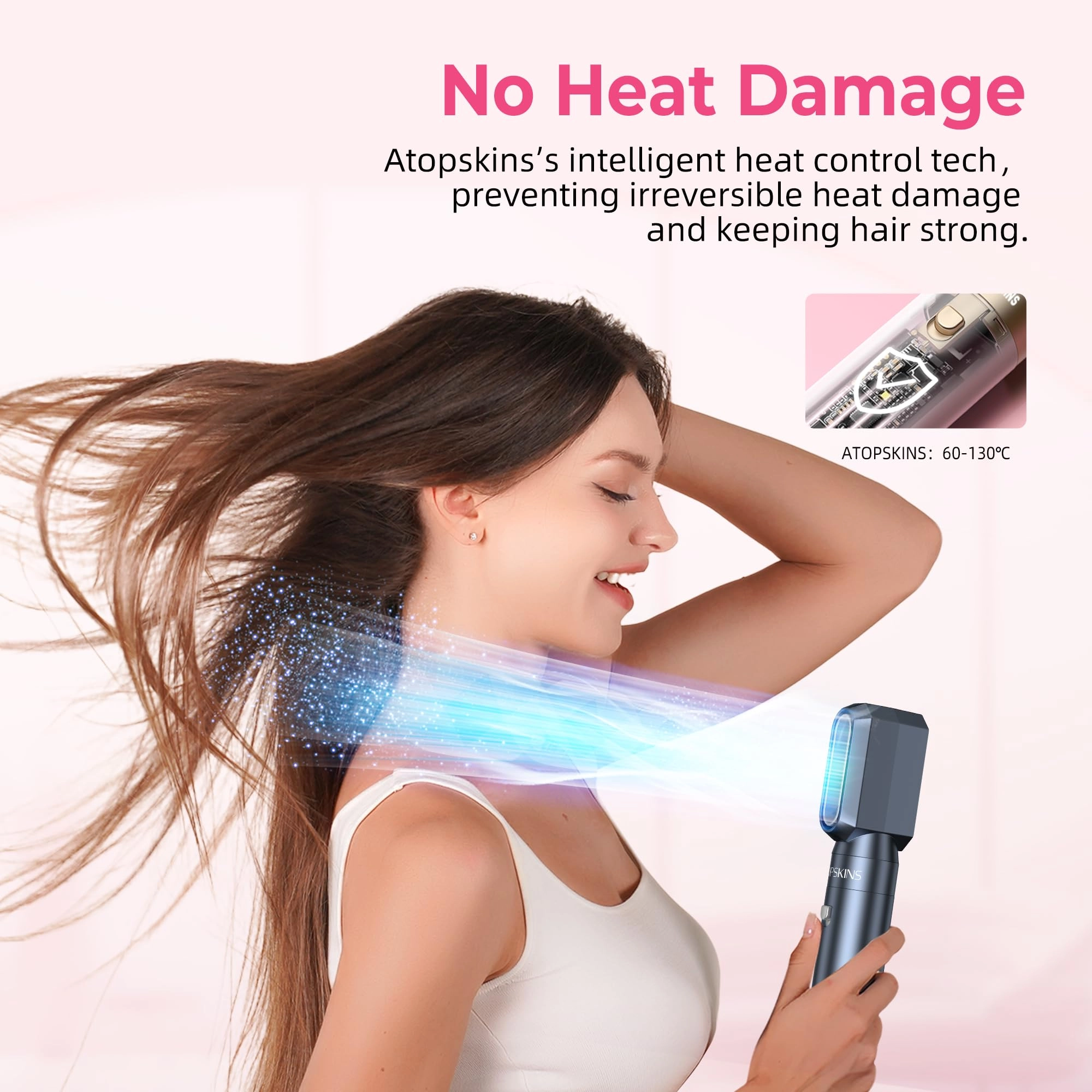 Air Styler - 6 in 1 Negative Ionic 3 Heat Settings